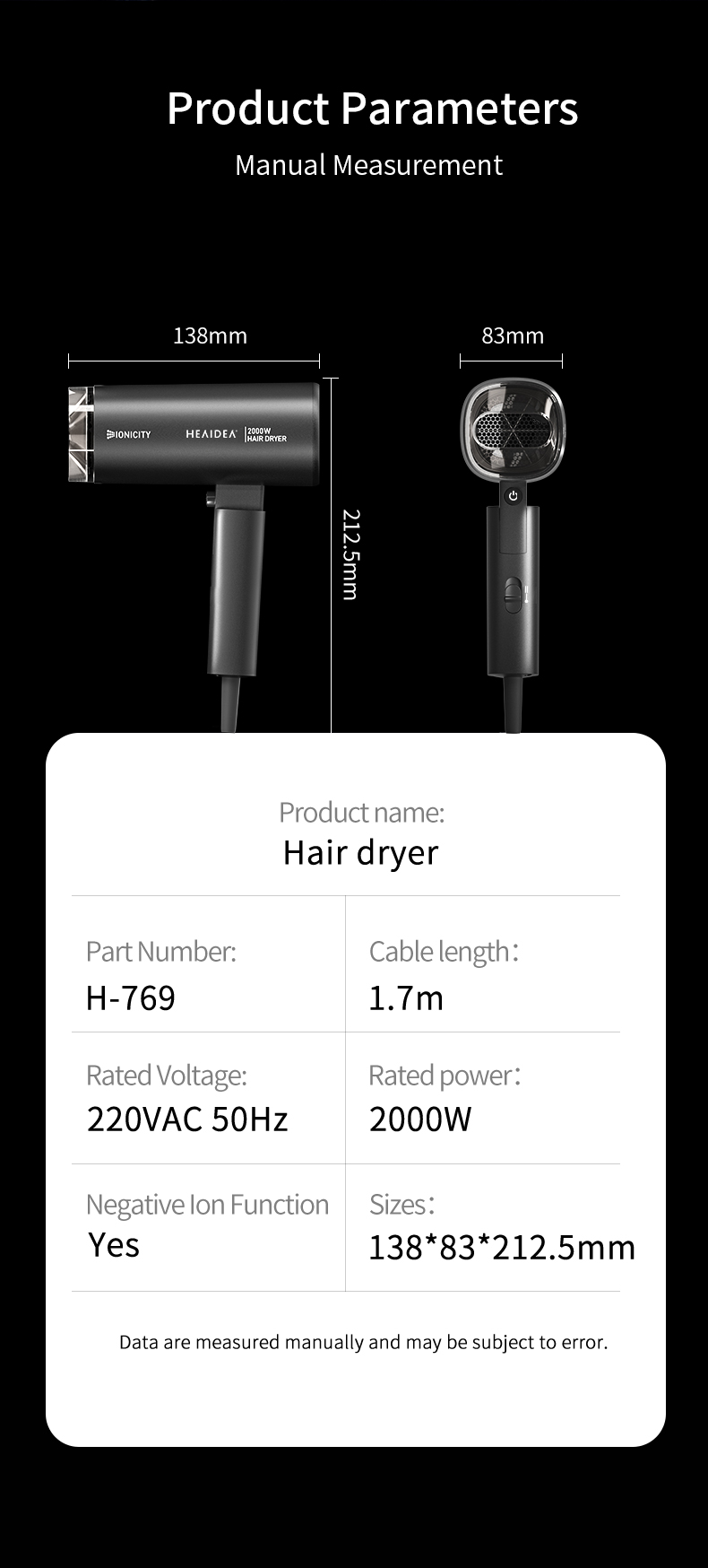 Hair Dryer H 769 09