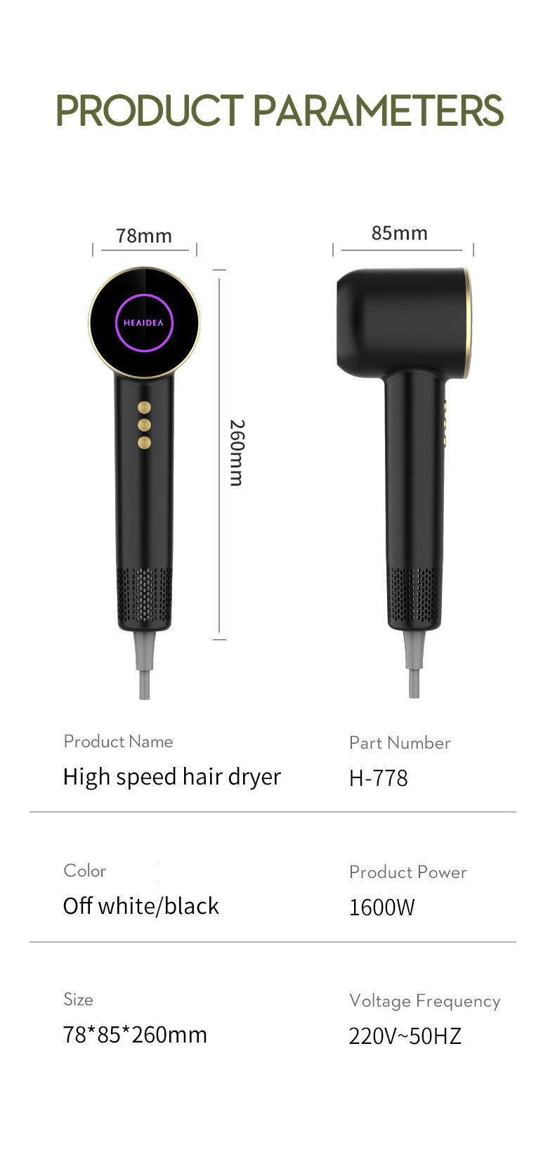 H 778hair Dryer 09